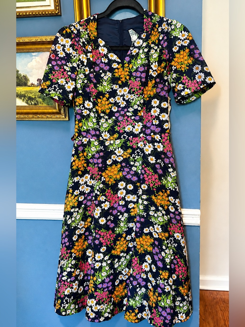 Vintage 1970s Merry Finn Finnish Floral Dress | Scandinavian Mod A-Line